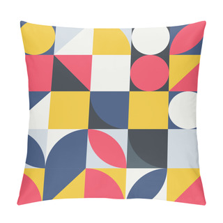 Personality  Geometric Abstract Background, Poster Design, Simple Shapes In Complex Geometric Form Pillow Covers