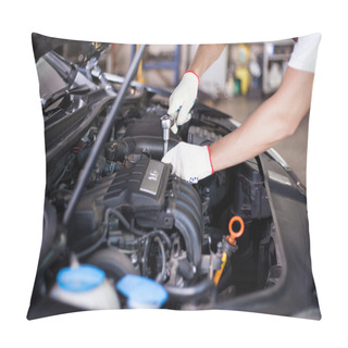 Personality  Hands Of Car Mechanic Pillow Covers