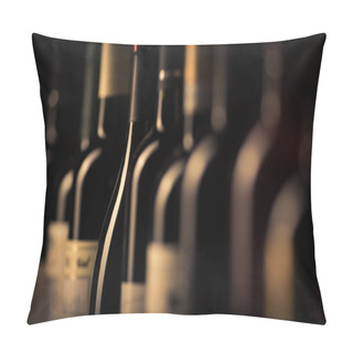 Personality  Glass Bottles With Wine Pillow Covers