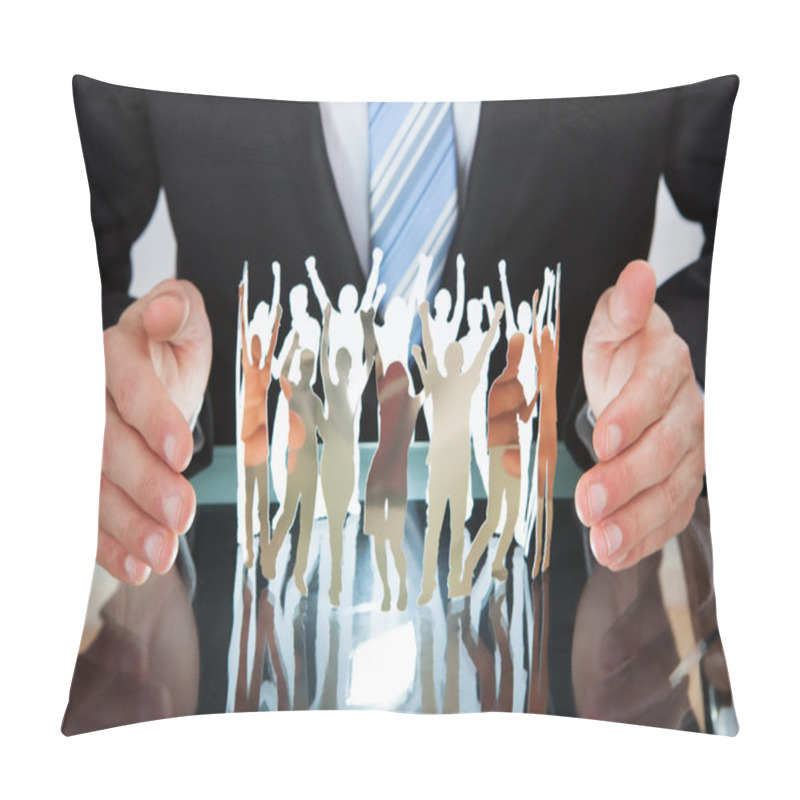 Personality  Hands Taking Care Of Paper People pillow covers