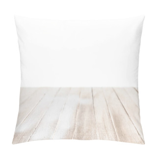 Personality  Light Brown Striped Wooden Tabletop On White Pillow Covers