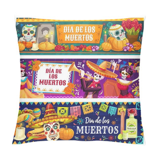 Personality Mexican Day Of Dead Altar, Sugar Skulls, Skeletons Pillow Covers
