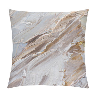 Personality  Abstract Texture Of Beige And Brown Brush Strokes Of Oil Paint Pillow Covers