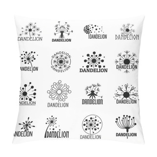 Personality  Dandelion Logo Icons Set, Simple Style Pillow Covers