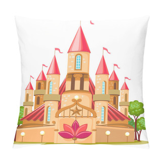 Personality  Cartoon Fairy Tale Castle Icon Pillow Covers