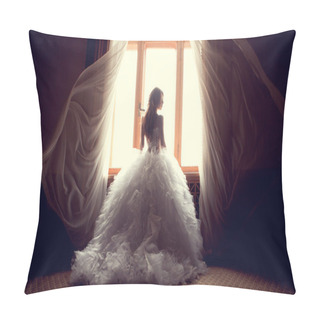 Personality  The Beautiful Bride Against A Window Indoors Pillow Covers