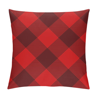 Personality  Red Tartan Check Plaid Seamless Patterns.  Pillow Covers