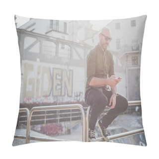 Personality  Handsome Man Listening To Music Pillow Covers