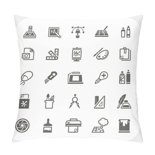 Personality Graphic Design Icons Set Pillow Covers
