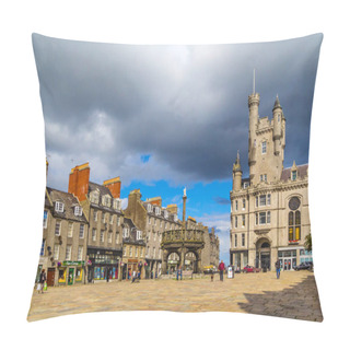 Personality  Castlegate In The City Centre,  Aberdeen, Scotland, Great Britain Pillow Covers
