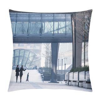 Personality  Image Of Modern Office Buildings In Central  Pillow Covers