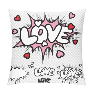 Personality  Vector Love Comic Text Illustration Pillow Covers