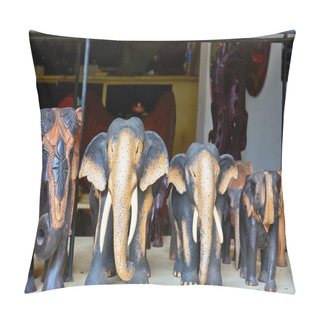 Personality  Sri Lankan Traditional Handcrafted Goods For Sale In A Shop At Pinnawala Elephant Orphanage, Sri Lanka Pillow Covers