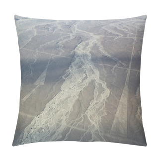 Personality  Aerial View Of Nazca Lines - Triangle Legeoglyphs In Peru. Pillow Covers