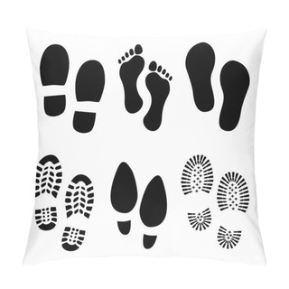 Personality  Set Of Footprints And Shoes, Pillow Covers