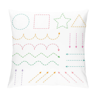 Personality  Geometry Worksheet Vector Design, Geometry Artwork Vector Design Pillow Covers