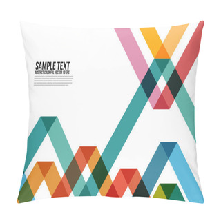 Personality  Abstract Colorful Triangle Pattern. Background , Cover , Layout , Magazine, Brochure , Poster , Website , Namecard , Etc. Pillow Covers