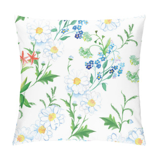 Personality  Blooming Meadow Floral Seamless Vector Print Pillow Covers