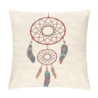 Personality  Vector Colorful Illustration Of Dream Catcher Pillow Covers