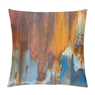 Personality  Blue And Rusty Texture Pillow Covers