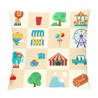 Personality  Circus Entertainment Paper Stickers Pillow Covers