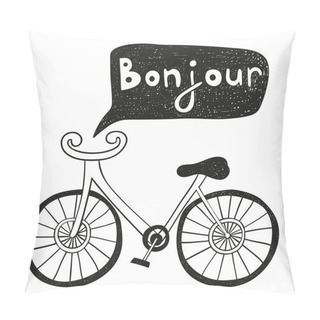 Personality  Сartoon Bicycle Silhouette Pillow Covers