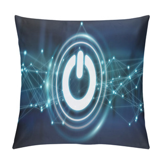 Personality  Power Energy Icon With Connections 3D Rendering Pillow Covers