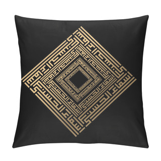 Personality  Golden Islamic Calligraphy Asmaul Husna Of Kufi Style  Pillow Covers