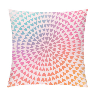 Personality  Beautiful Love Hearts Background In Bright Pink And Neon Color Pillow Covers