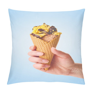 Personality  Hand Holding Chocolate Ice Cream Pillow Covers