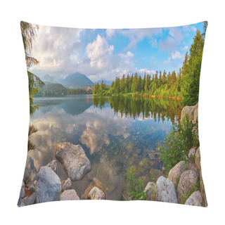 Personality  Mountain Lake In Slovakia. Strbske Pleso. Europe Pillow Covers