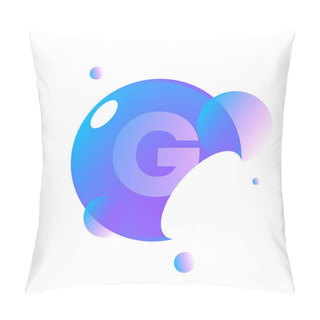 Personality  Cosmic Font Badge Art Gradient Shadow Numbers Ampersand Round Design Letters Bubble Reflect Pillow Covers