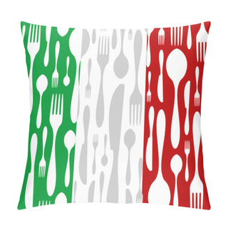 Personality  Italian Cuisine: Cutlery Pattern Pillow Covers