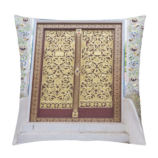 Personality  Golden Flower Carving Door Pillow Covers
