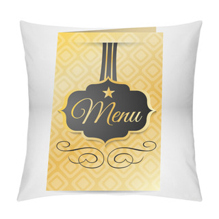 Personality  Restaurant Menu Design Card Pillow Covers