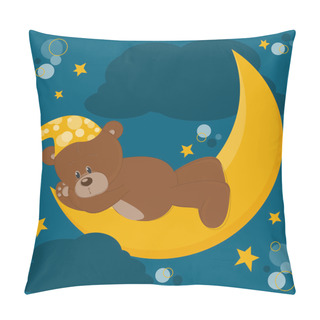 Personality Card With Sleeping Teddy Bear Pillow Covers
