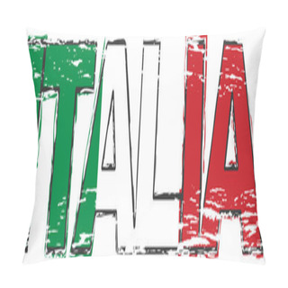 Personality  Word ITALIA (Italian Translation Of ITALY) With National Flag Un Pillow Covers
