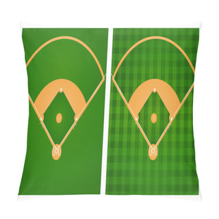 Personality  Baseball Field In Two Lawn Designs Pillow Covers