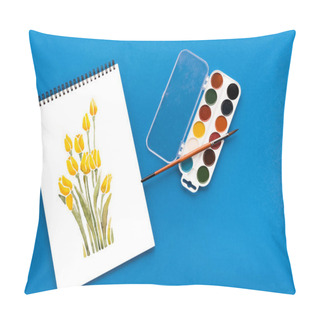 Personality  Drawing, Paints And Brush Pillow Covers