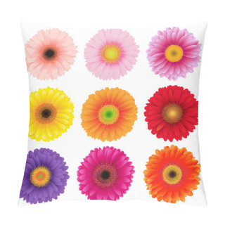 Personality  Big Colorful Gerbers Flowers Set Pillow Covers