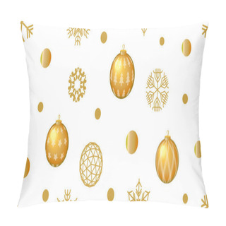Personality  Realistic Christmas Seamless Pattern With Geometric Motifs. Pillow Covers