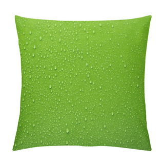 Personality  Small And Large Drops Of Water On A Colored Background. Abstract Liquid Sprays Pillow Covers