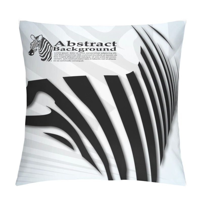 Personality  vector zebra abstract background with text pillow covers