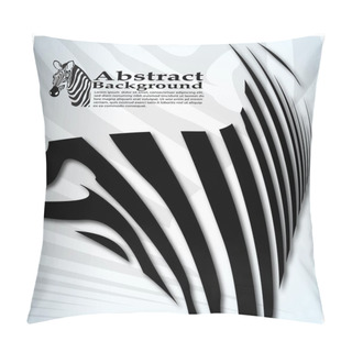 Personality  Vector Zebra Abstract Background With Text Pillow Covers