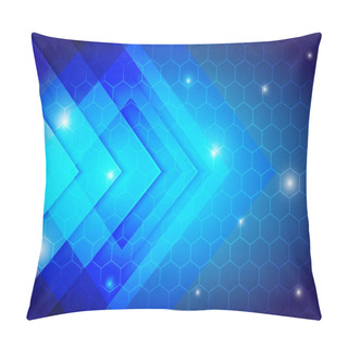 Personality  Abstract Luxury Background. Blue Pattern Hexagon Shapes Design. Modern Vector Illustrator Pillow Covers