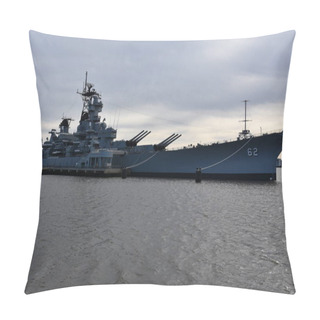 Personality  USS New Jersey (BB-62) In Camden, New Jersey Pillow Covers