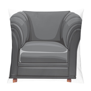 Personality  Black Vector Isolated Leather Armchair Pillow Covers