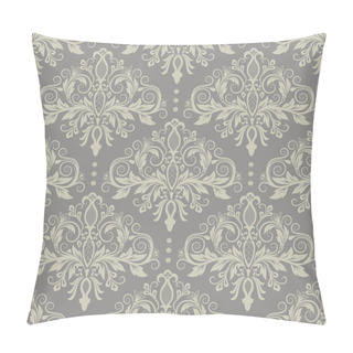Personality  Grey Seamless Damask Pattern Pillow Covers
