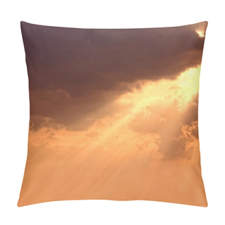 Personality  Artistic Sunset With Bright Sky And Clouds Pillow Covers