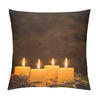 Personality  Advent Wreath For Christmas Pillow Covers